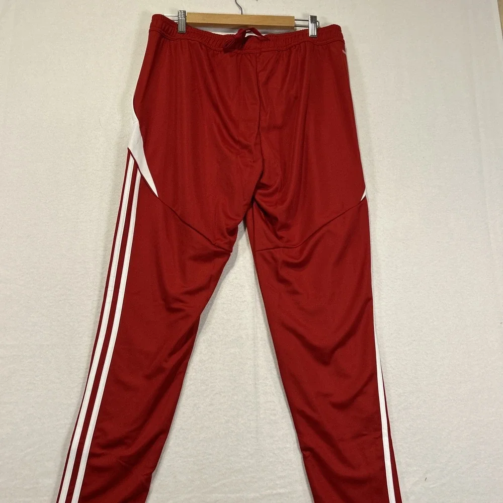 Adidas Tiro 24 Track Pants Mens Large Red White Stripe Tapered Zip IV7264 NWT